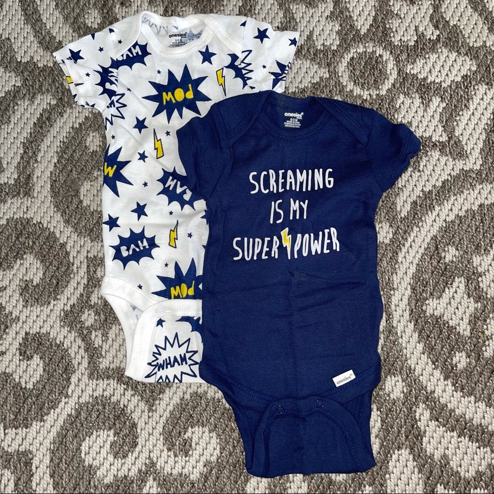 Superhero Onesies, 2 NWOT